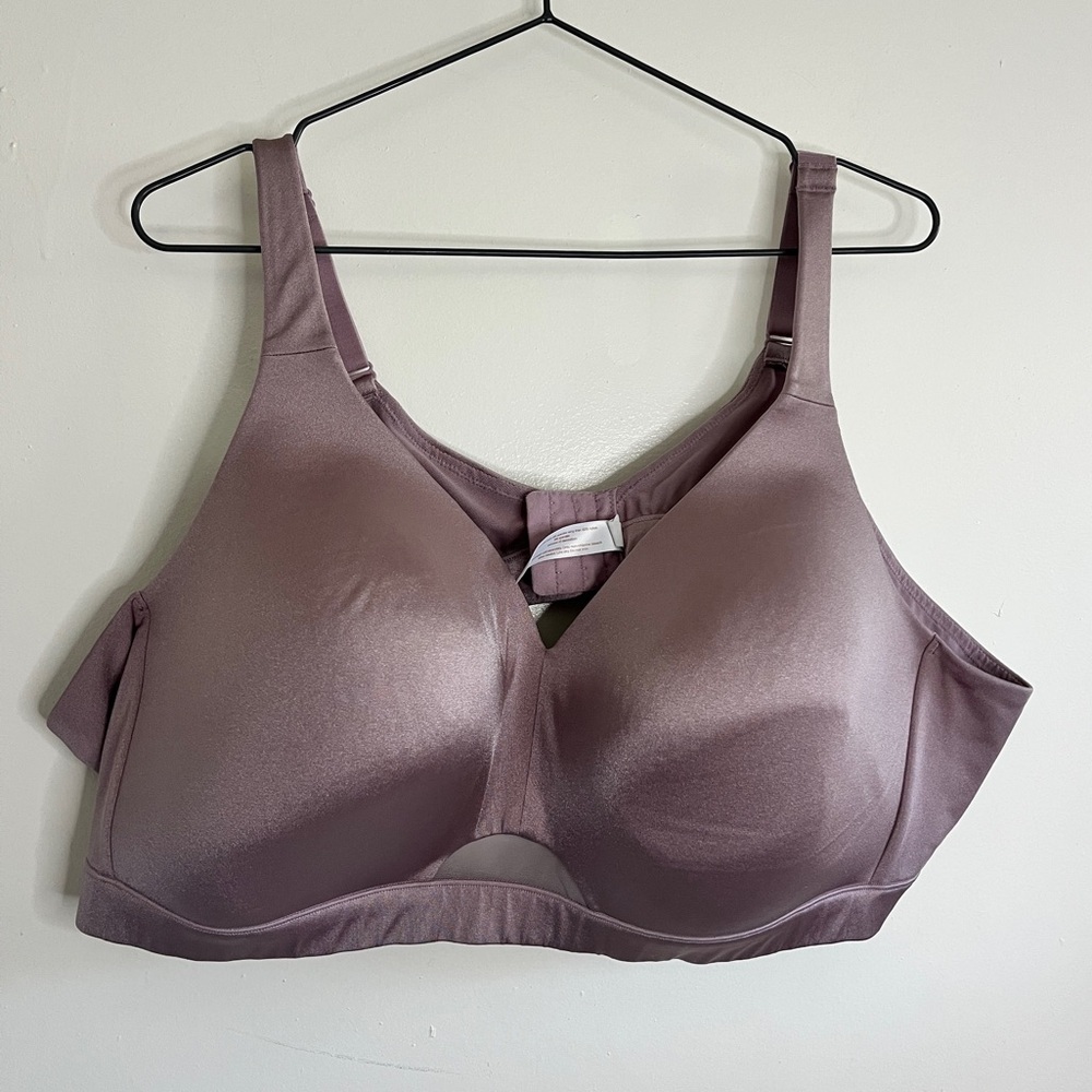Cacique Purple Lightly Lined No Wire Full Coverage Cutout Bra